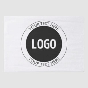 Papel De Seda Texto simples personalizável e seu logotipo ou ima