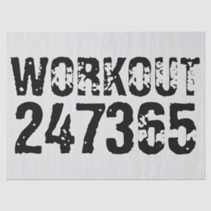 Papel De Seda Texto vestido e arranhado Workout 247365 preto