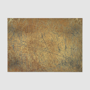 Papel De Seda Textura Antiquada Vintage - Arranhões Dourados Am