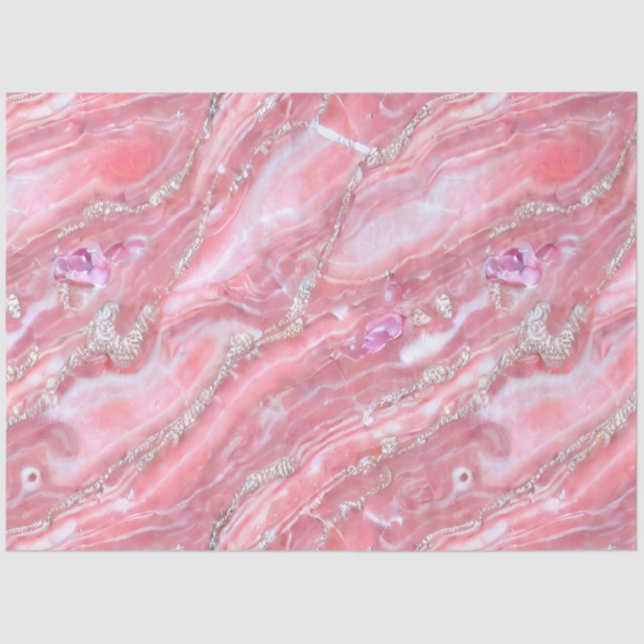 Papel De Seda Textura Cinzenta Cintilada Com Largura De Prata (Frente )