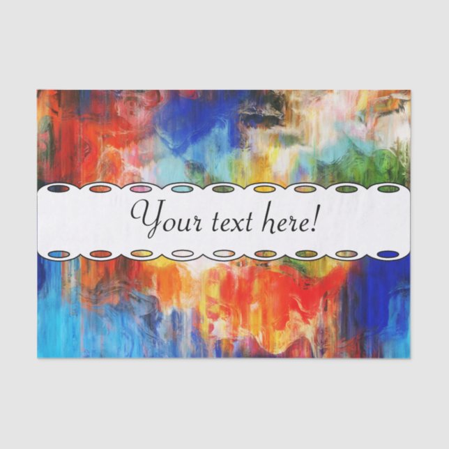 Papel De Seda Textura colorida (Frente )