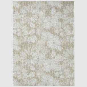 Papel De Seda Textura Cremosa de Veludo Floral Margarida