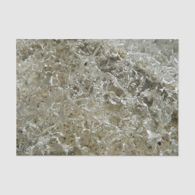 Papel De Seda Textura de Abstrato de gelo glacial (Frente )