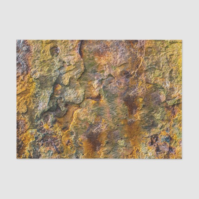 Papel De Seda Textura de abstrato de laranja enferrujada (Frente )