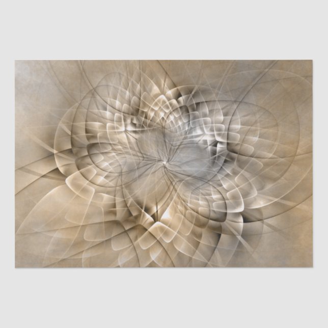 Papel De Seda Textura de Arte Fractal Abstrato Tons Terrosos (Frente )