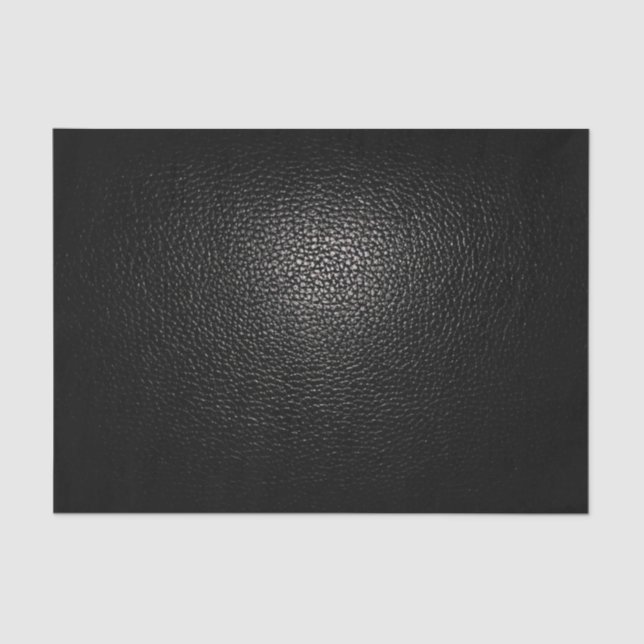 Papel De Seda Textura de couro preto escura (Frente )