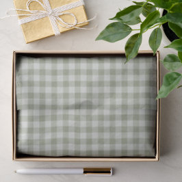Papel De Seda Textura de Linho Xadrez Buffalo em Gingham Verde S