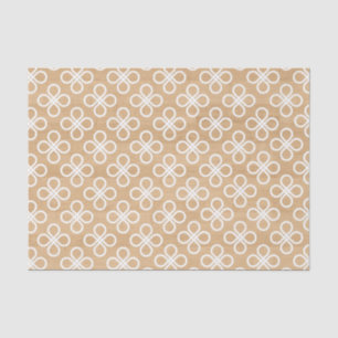 Papel De Seda Textura de madeira russa com floral geométrico bra