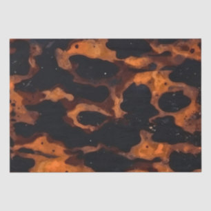 Papel De Seda Textura Marrom e Preta Abstrata, Casco de Tartarug
