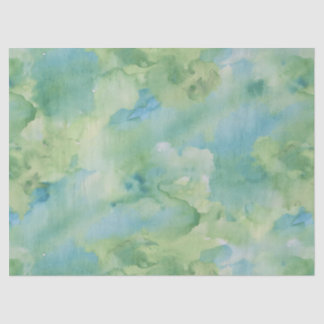 Papel De Seda Textura retro verde da aguarela