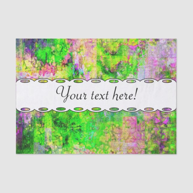 Papel De Seda Textura roxa verde (Frente )