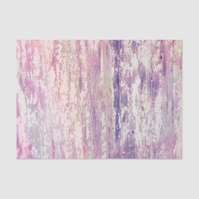 Papel De Seda Textura Rústica Rosa Branco Roxo Grão de Madeira (Frente )
