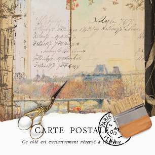 Papel De Seda Textura Rústica Vintage Ephemera Decoupage