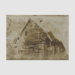 Papel De Seda Textura Sepia Vintage de Celeiro Rústico Country