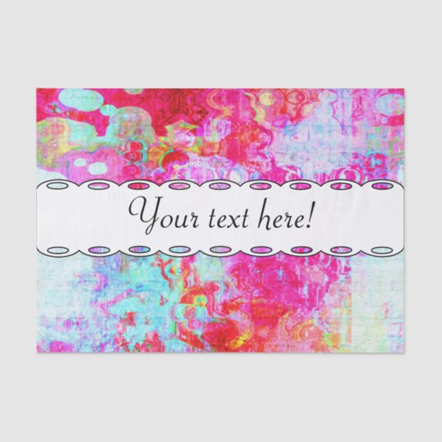 Papel De Seda Textura vermelha rosa (Frente )