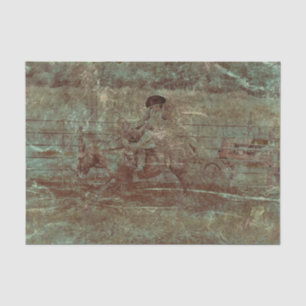 Papel De Seda Textura Western Vintage Rodeio País Cavalgada