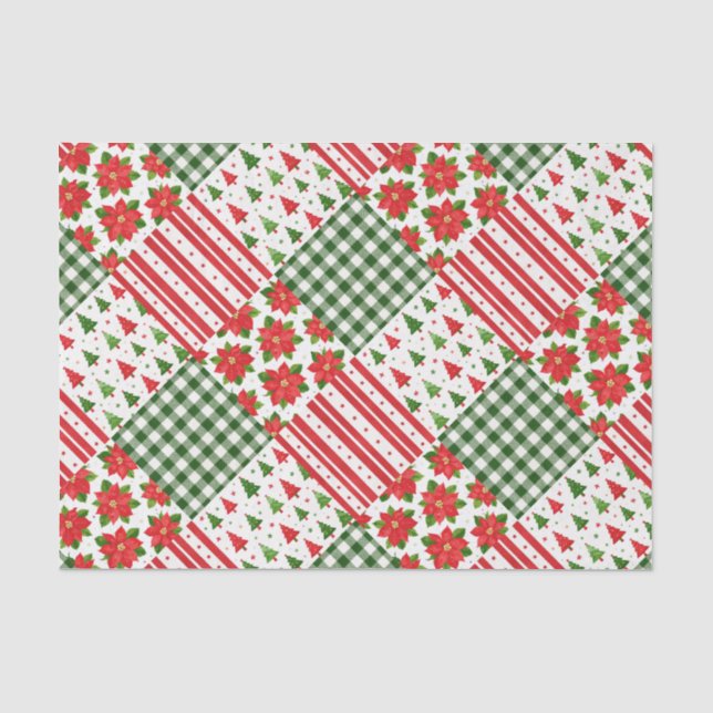 Papel De Seda Texturas de Natal (Frente )