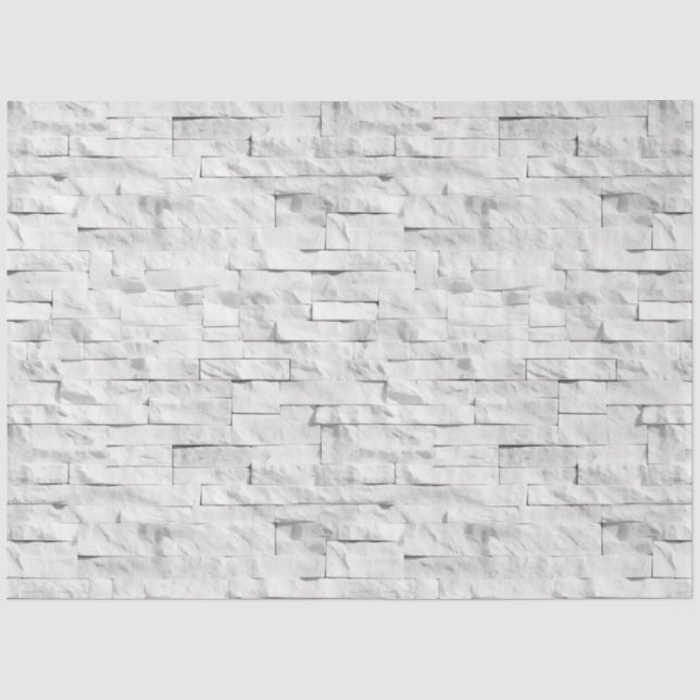 Papel De Seda Texturas de Pedra Branca Design 1 (Frente )