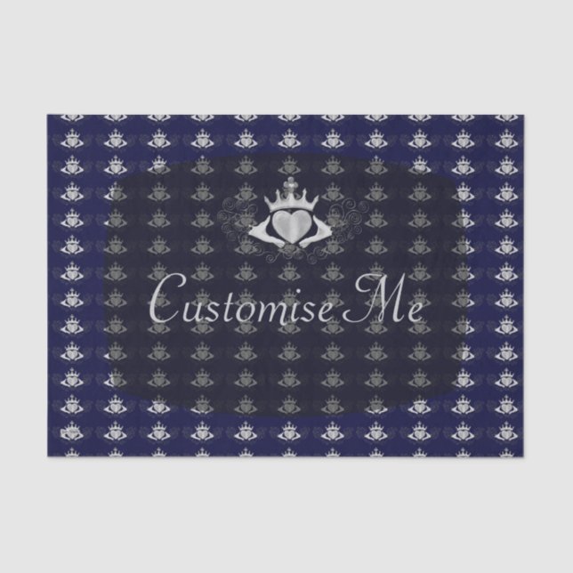 Papel De Seda The Claddagh (Prata) (Frente )