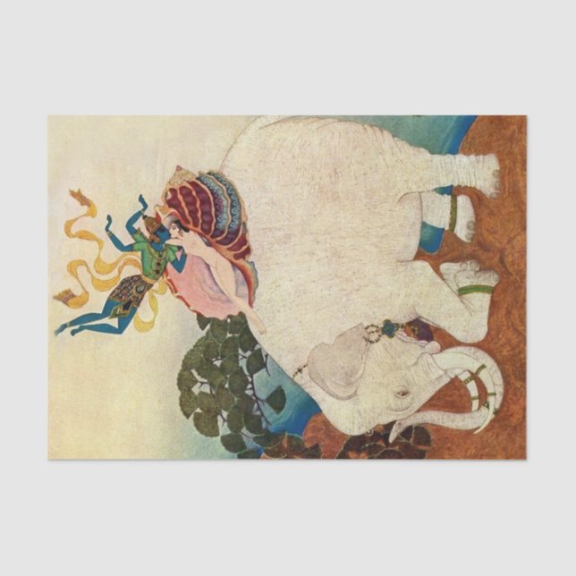 Papel De Seda "The Elephant Pearl" de Edmund Dulac (Frente )