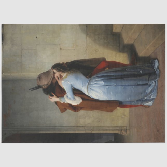 Papel De Seda The Kiss (por Francesco Hayez) (Frente )