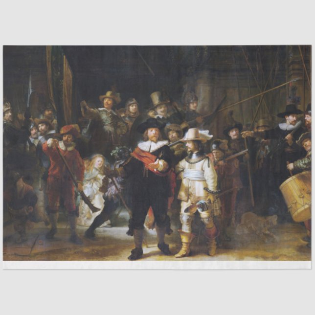 Papel De Seda The Night Watch, Rembrandt, 1642 (Frente )