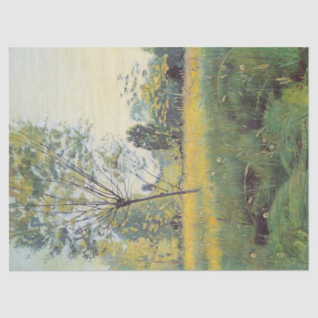 Papel De Seda The Ouro Meadow (por Ferdinand Hodler) (Frente )