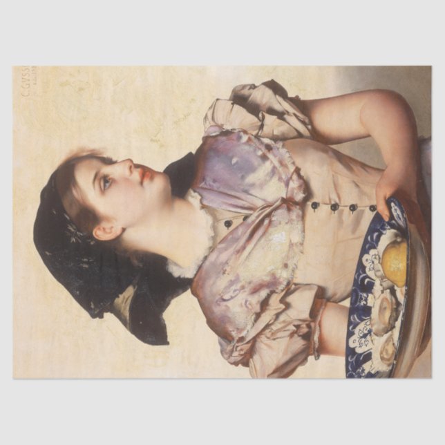 Papel De Seda The Oyster Girl (por Karl Gussow) (Frente )