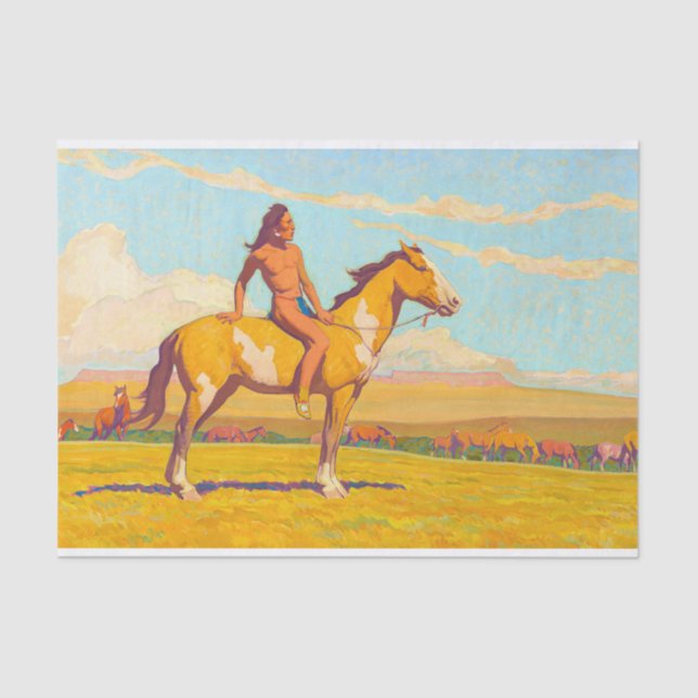 Papel De Seda The Pony Boy, 1920 por Maynard Dixon (Frente )
