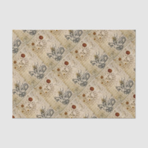 PAPEL DE SEDA THE SUN, LUA E PERGAMINHO VELHO DO BASILISK