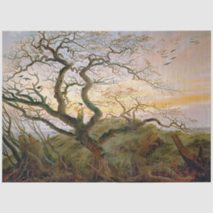 Papel De Seda The Tree of Crows (por Caspar David Friedrich)