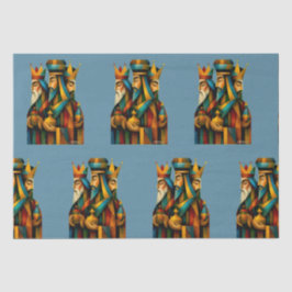 Papel De Seda Three Wise Men Abstract Nativity Art
