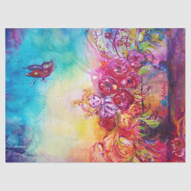 PAPEL DE SEDA THUMBELINA, FLOWER BASKET E BUTTERFLY (Frente )