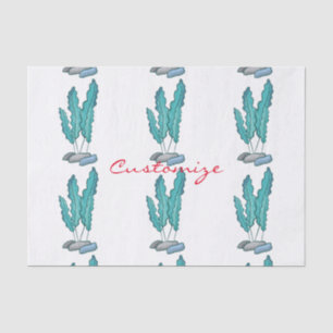 Papel De Seda Thunder_Cove Azul de Algas Marinhas