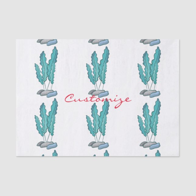 Papel De Seda Thunder_Cove Azul de Algas Marinhas (Frente )