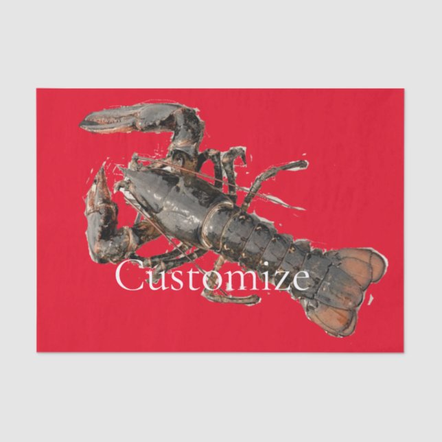 Papel De Seda Thunder_Cove, lagosta fresca de madeira (Frente )