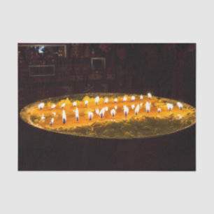 Papel De Seda Tibete - Lâmpada de manteiga ritual