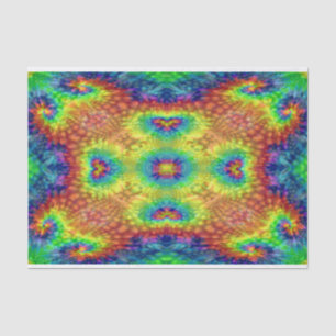 Papel De Seda Tie Dye Sky Vintage Fractal Kaleidoscope