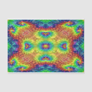 Papel De Seda Tie Dye Sky Vintage Fractal Kaleidoscope