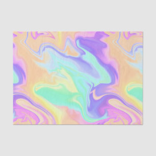 Papel De Seda Tie Dye Swirl Pastel Groovy