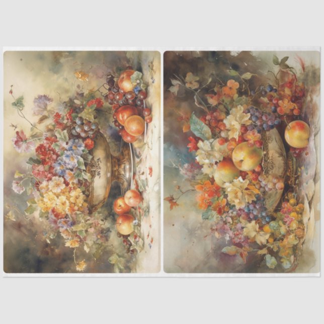 Papel De Seda Tigela de Fruta (Frente )