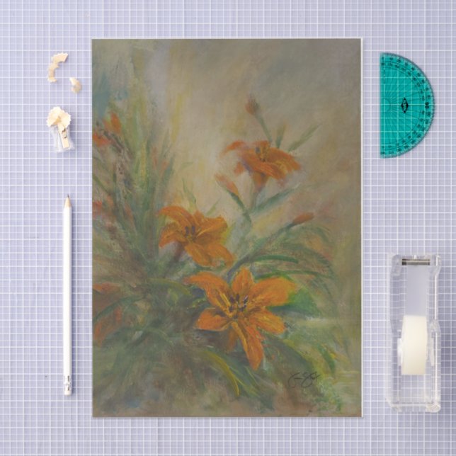 Papel De Seda Tiger Lilies (Arte )