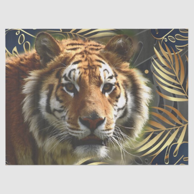 Papel De Seda Tiger Tropical Palm (Frente )