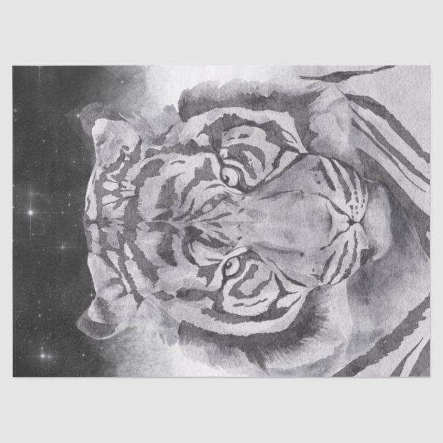 Papel De Seda Tiger Watercolor (Frente )