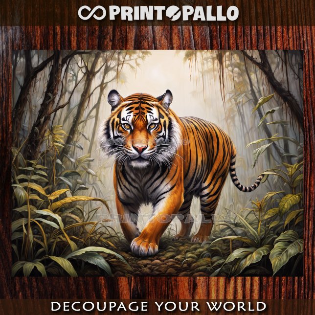 Papel De Seda Tigre de Bengala na selva (Criador carregado)