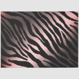 Papel De Seda Tigre de Prata Rosa Elegante