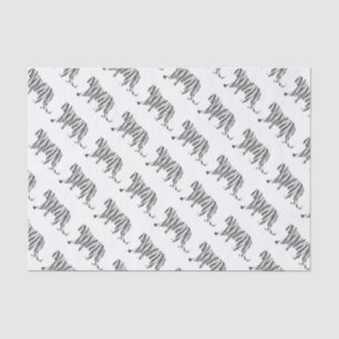 Papel De Seda Tigre de silicone preto e branco