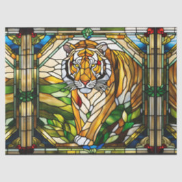 Papel De Seda Tigre de Vidro Mantido Faux para o Artesanato de D