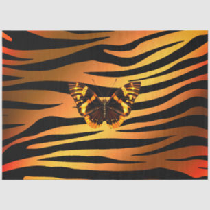 Papel De Seda Tigre Dourado Elegante