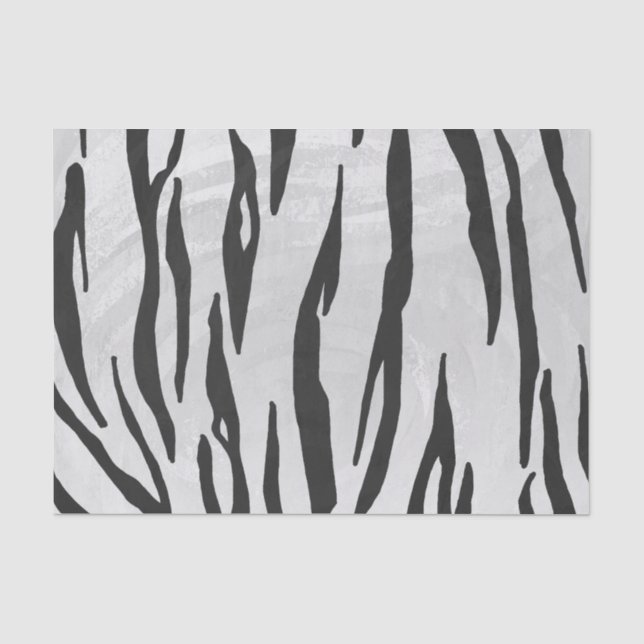 Papel De Seda Tigre Impressão preto e branco (Frente )